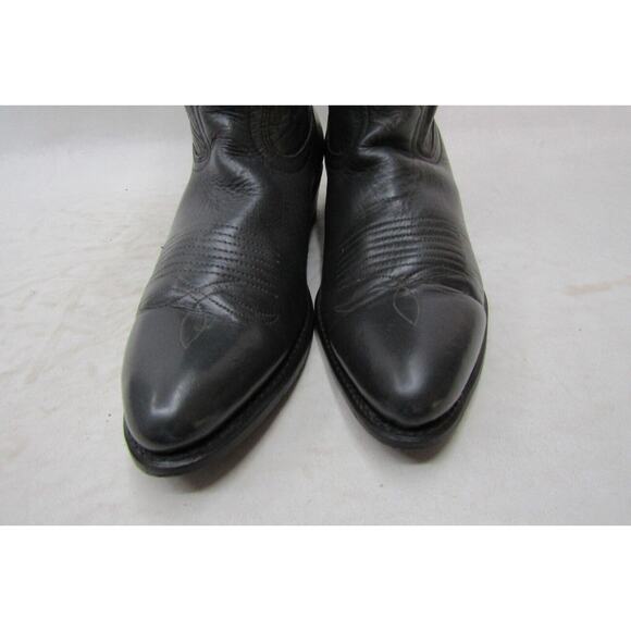 Acme Mens 9.5 D Gray Leather Western Cowboy Boots